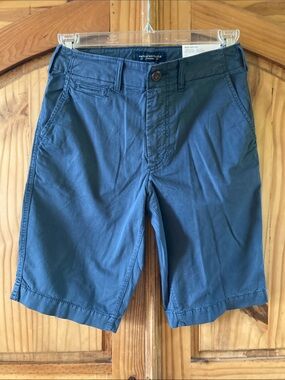 American Eagle Next Level Flex dark blue gray long chino shorts size 28 - NWT